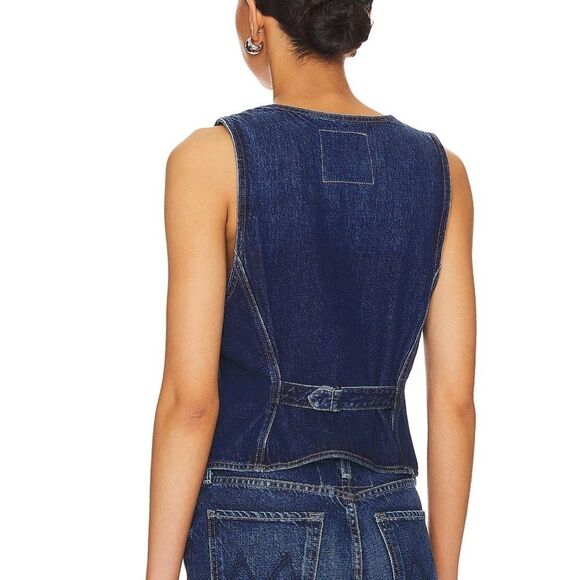 NWT Mother Superior THE MASKED RIDER-DID YOU BRING ME ANYTHING Denim Vest Large - Picture 6 of 15